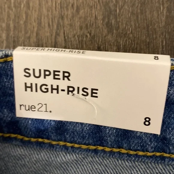 Rue21 baggy distressed raw hemmed straight leg jeans - Picture 4 of 5